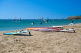 Surfer am Strand von Prasonisi, Beach, Rhodos, Dodekanes