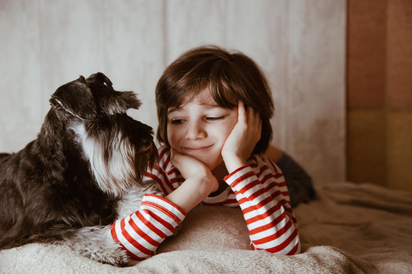 Junge mit Hund