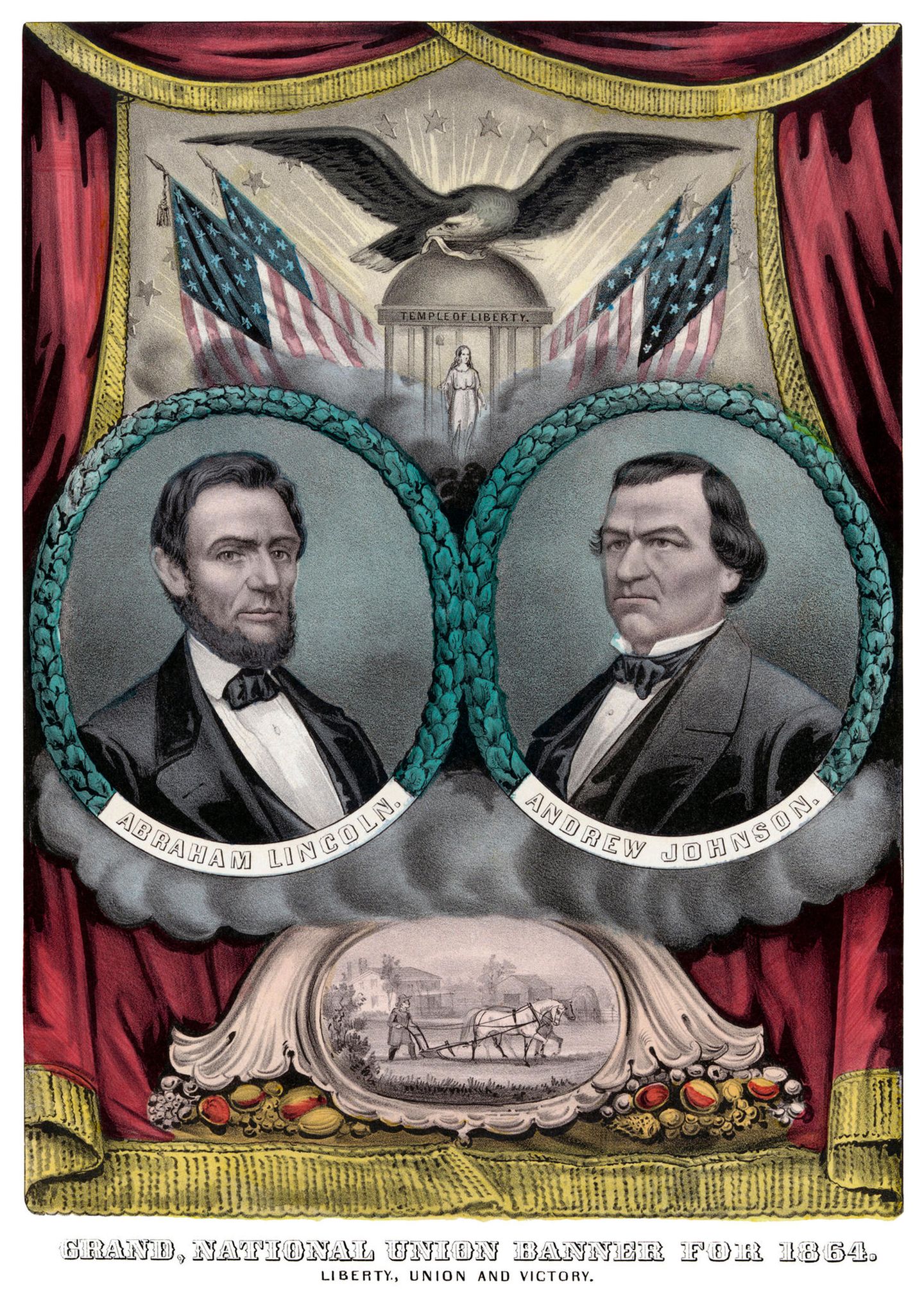 Wahlplakat Lincoln Johnson 1864
