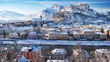 Salzburg Stadtansicht im Schnee