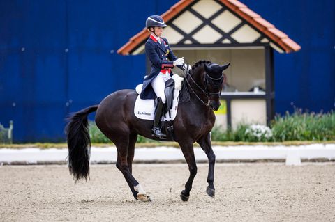 Charlotte Dujardin auf einem Pferd