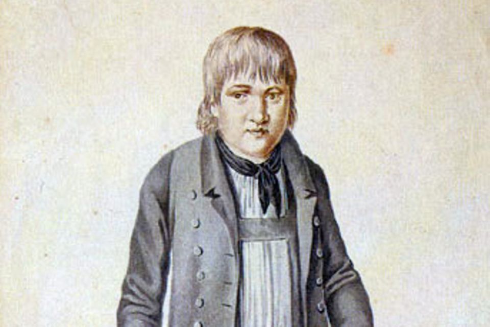 Die berühmte Federzeichnung entstand nach einer Radierung Friedrich Fleischmanns von 1828 – jenem Jahr, als Kaspar Hauser erstmals in Nürnberg auftauchte