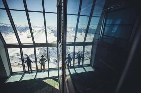 Ein Blick auf das Panorama von der Skipiste