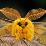 Der Falter Rhodinia fugax kommt in Korea, Japan, China und im Osten Russlands vor. Der englische Name "Squeaking silkmoth" leitet sich von einer Verteidigungsstrategie seiner Raupe ab. Das hörbare Quietschen erzeugt die Raupe durch ein schnelles Zusammenziehen ihres Körpers.