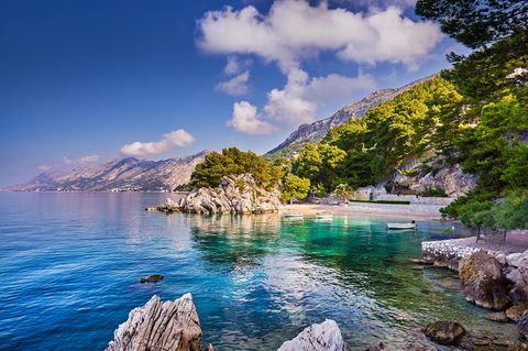 Strand in Dalmatien, Kroatien