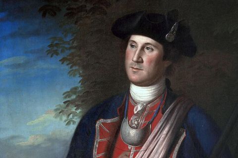 George Washington ist 22 Jahre alt und als Offizier noch unerfahren, als er 1754 ein Kommando in das Ohio-Tal führt (Charles Willson Peale, 1772) 