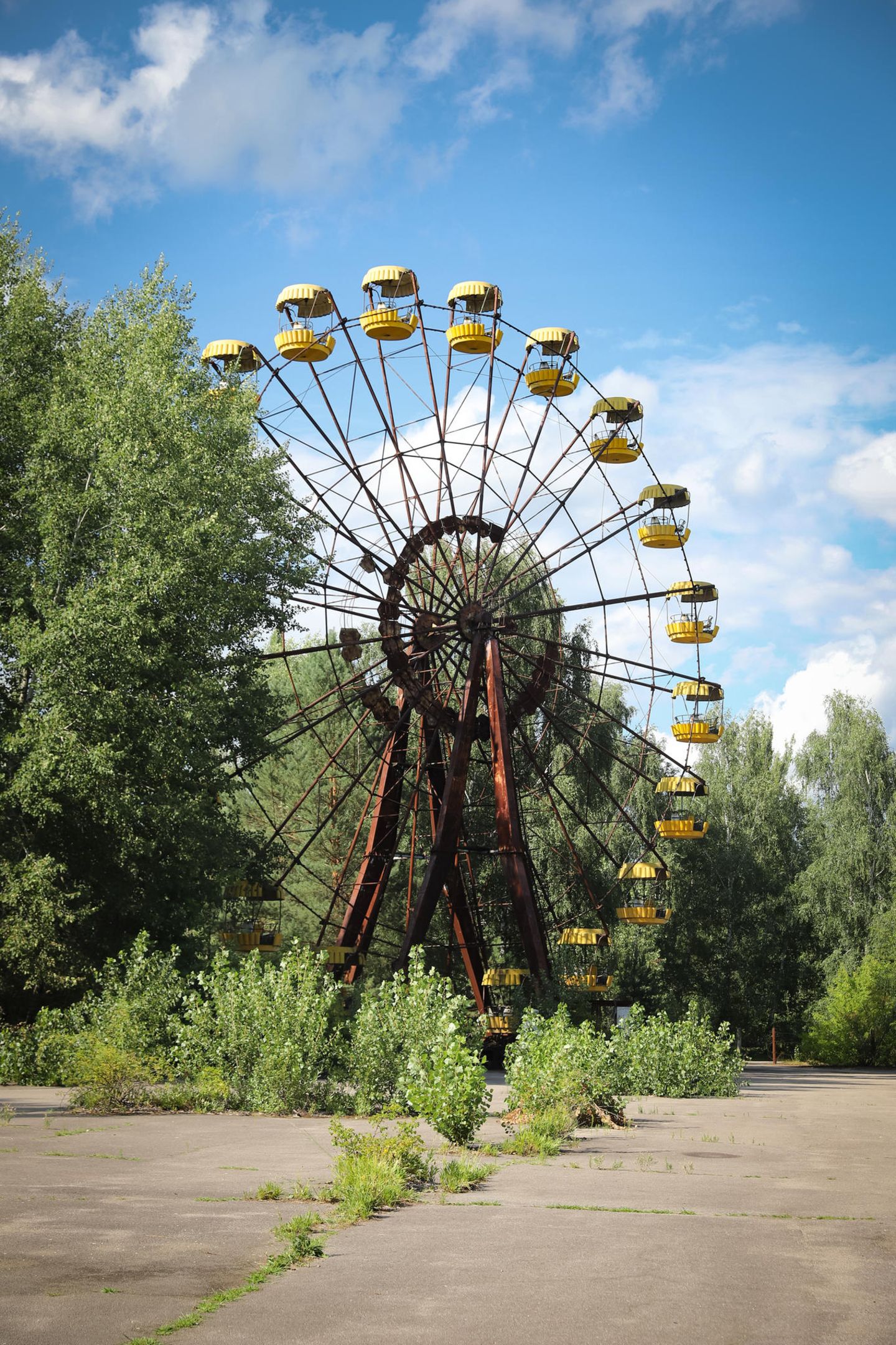 Riesenrad im verlassenen Vergnügungspark von Pripyat