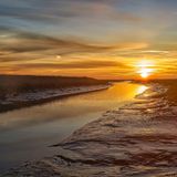 Wattenmeer mit Sonnenaufgang