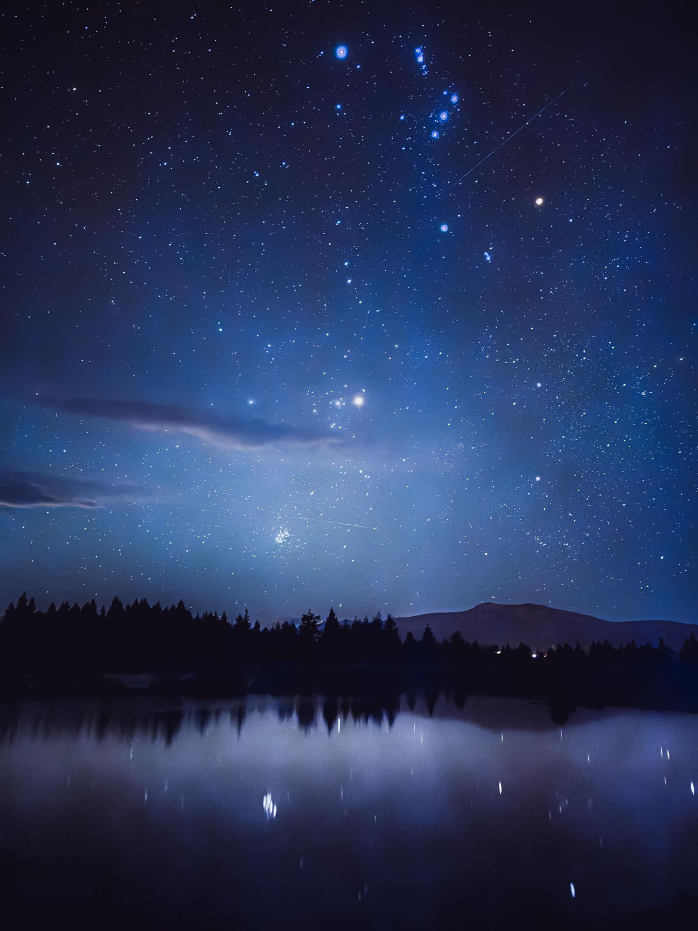 Nachhimmel über dem See Tekapo