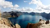 ein Blick auf die Berg Changbai und der Kratersee Himmelssee