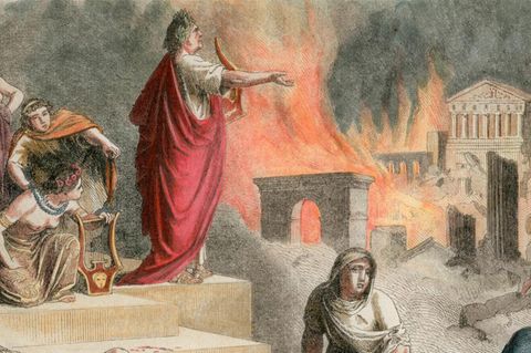 Nero besingt das brennende Rom