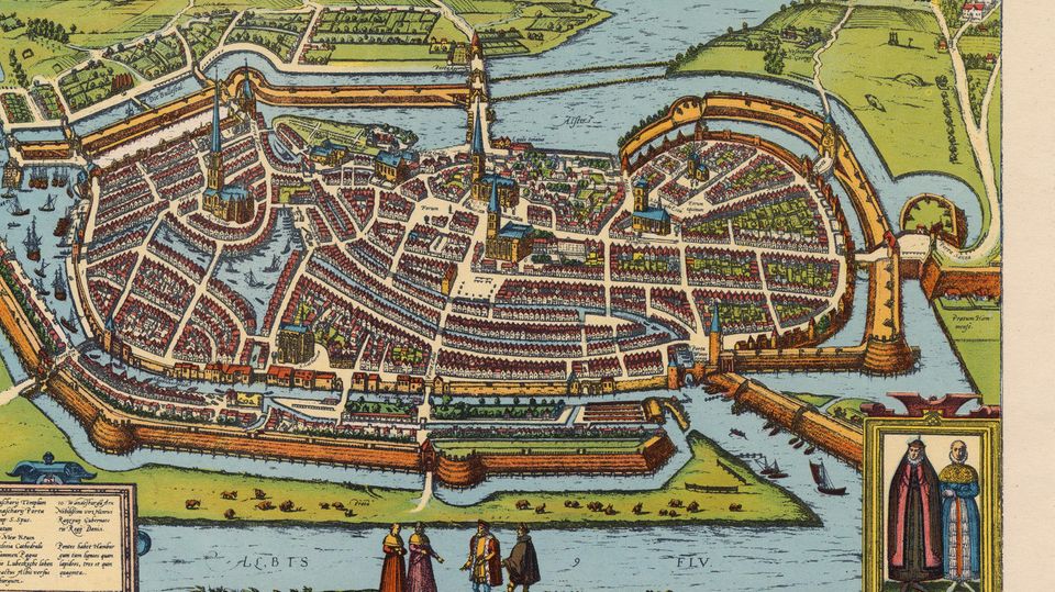 historische Karte von Hamburg