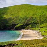 Ein Blick von oben auf den Keem Strand
