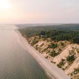Strand auf der Insel Usedom in der Naehe von Bansin am 15.09.2021