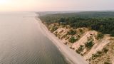 Strand auf der Insel Usedom in der Naehe von Bansin am 15.09.2021