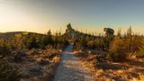 Mount Dreisessel early morning on a late autumn day, Waldkirchen, Bavarian Forest