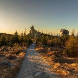 Mount Dreisessel early morning on a late autumn day, Waldkirchen, Bavarian Forest