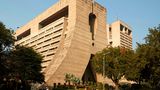Aussenansicht des Palika Kendra, ein 21-stöckiges Gebäude in Neu-Delhi