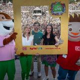 Natürlich gab es auch Fotos mit Euch, Oli (dem Maskottchen der Deutschen Bahn), Fuchs Lu, Tobi Krell, Nicole von der Deutschen Bahn (rechts) und GEOlino-Redakteurin Verena.     