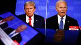 Joe Biden und Donald Trump im Fernsehen
