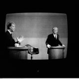 Gerald Ford und Jimmy Carter in einem TV-Studio