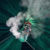 Fischerboot mit Netz