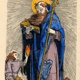 Keine ersehnte spirituelle Erfahrung, sondern ein Schreckenstrip war die Mutterkornvergiftung, auch Antoniusfeuer oder Ergotismus genannt. Sie suchte Menschen heim, die mit dem Pilz befallenen Roggen aßen. Symptome der Vergiftung waren schwerste Krämpfe oder Durchblutungsstörungen der Gliedmaßen, die schließlich abstarben und verfaulten. Auch Halluzinationen konnten auftreten – die für den Ergotismus verantwortlichen Alkoloide sind chemisch mit LSD verwandt. Der Holzschnitt aus dem Jahr 1540 zeigt einen Erkrankten, der den Heiligen Antonius um Hilfe anfleht.