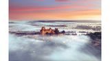Sonnenaufgang, Castelnau-Bretenoux, Frankreich