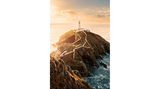 South Stack Lighthouse vor der Holy Island im Norden von Wales