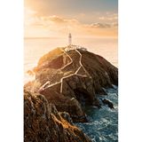 South Stack Lighthouse vor der Holy Island im Norden von Wales