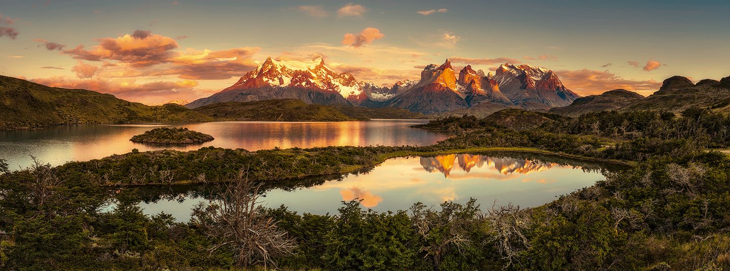 Los Cuerno, Nationalpark Torres del Paine, Pehoé-See, Chile