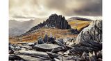 Bergformation, Castell y Gwynt, Waöes, UK