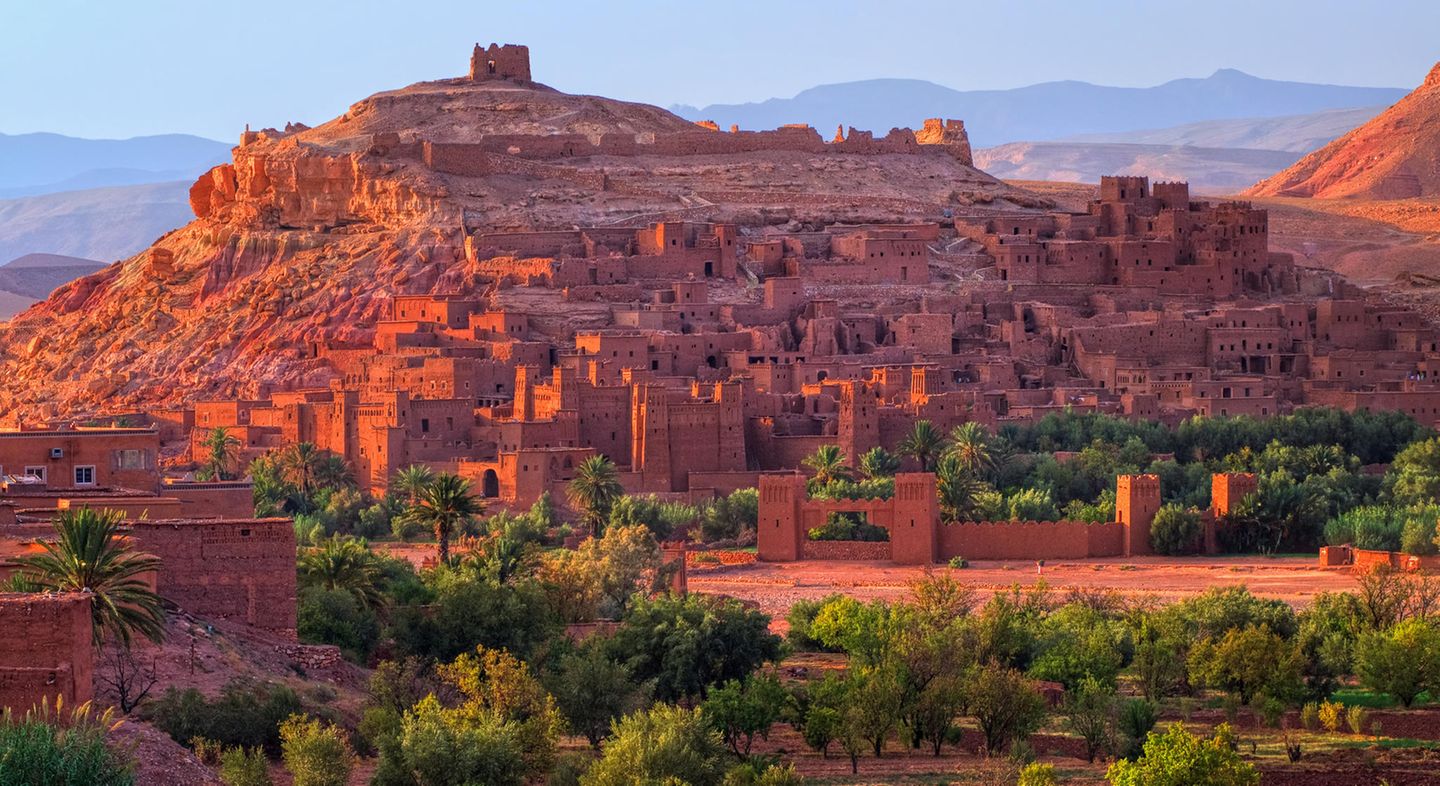 Wüstenort Quarzazate in Morocco