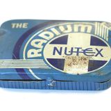 Metalldose mit Nutex Radiom Kondomen ca 1940