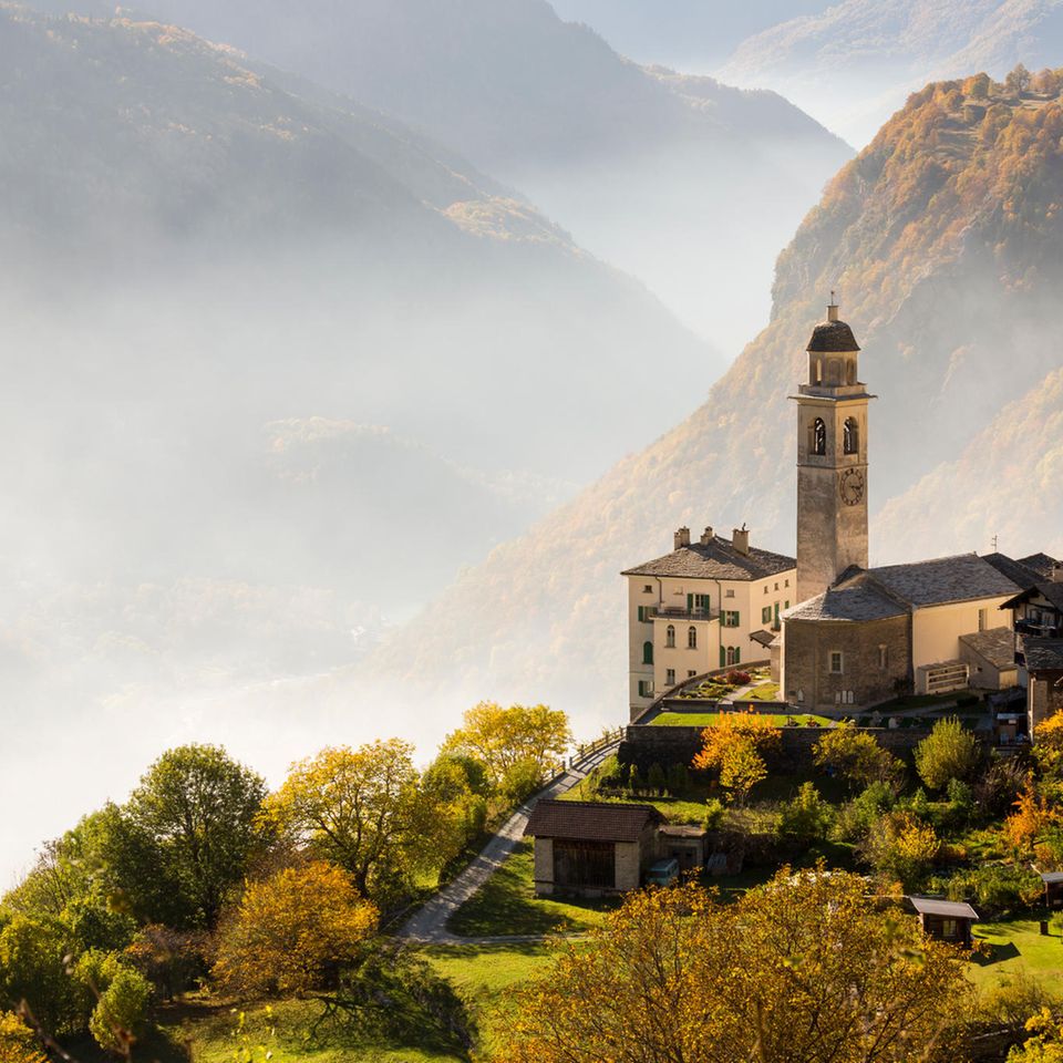 Soglio in der Schweiz