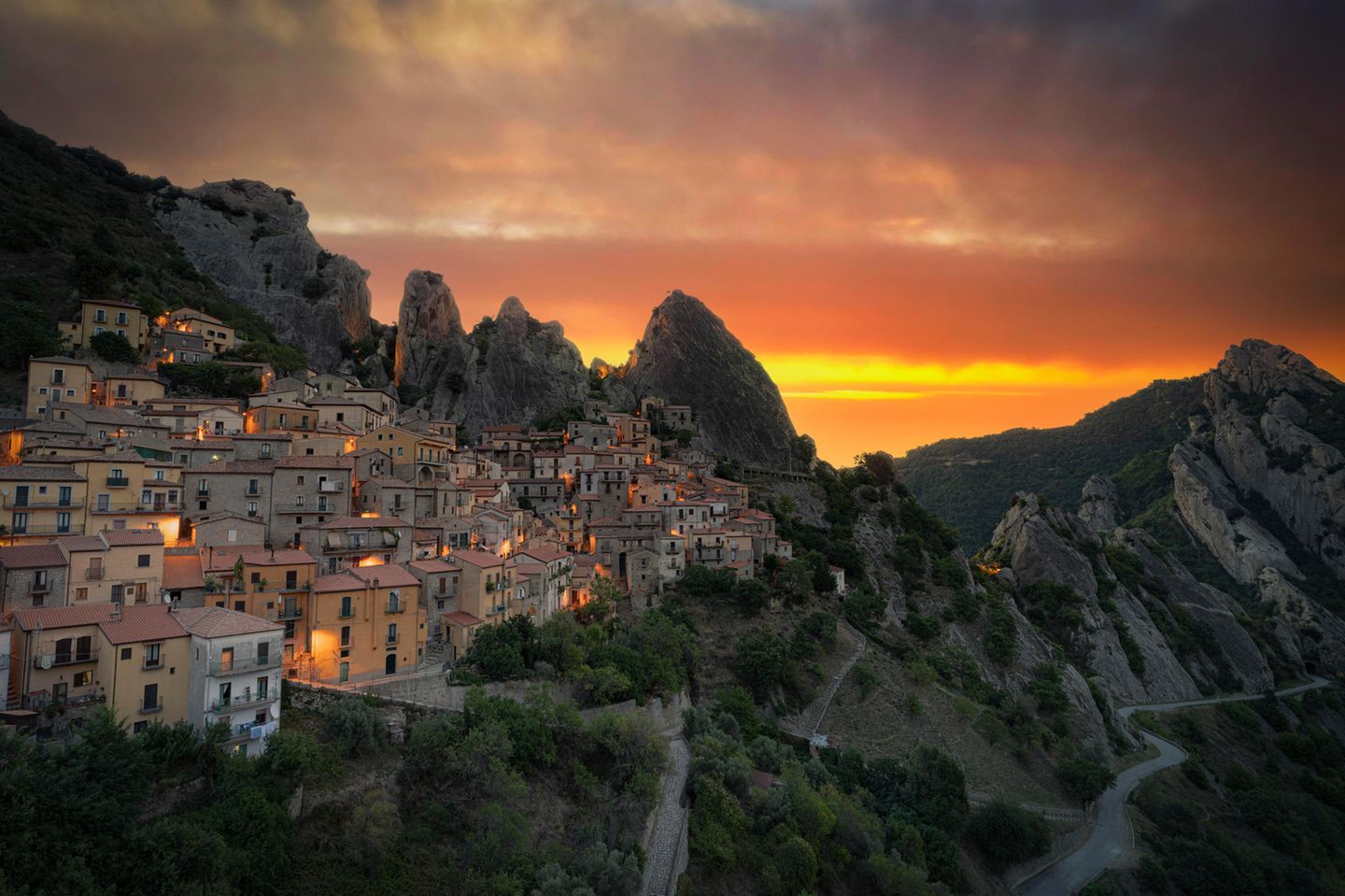 Castelmezzano in den Dolomiten