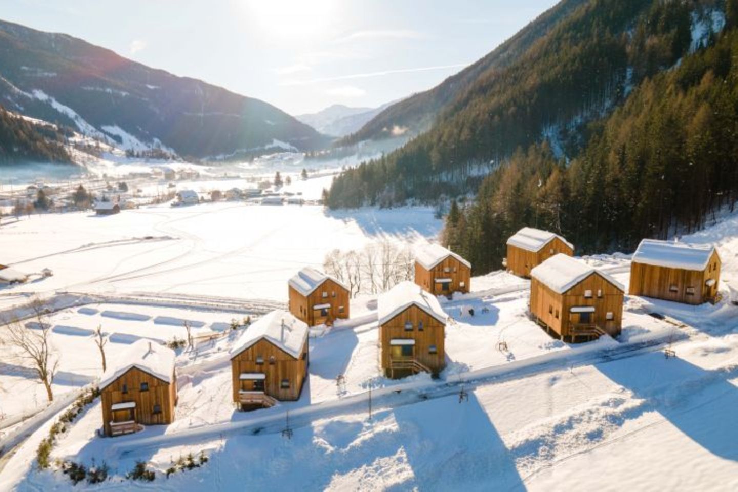 Mallnitz: Chalets mit Panoramablick HOCHoben Alpin Chalets im HOCHoben Camp