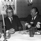 Henri Nannen mit Heinrich Böll und Willy Brandt