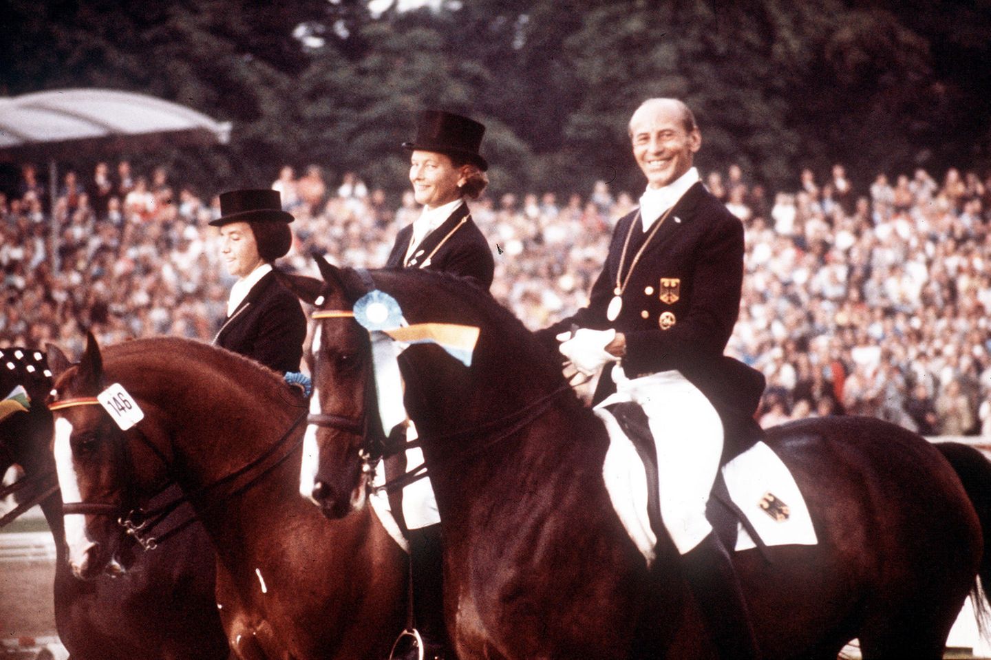 Josef Neckermann: "Ungute Gefühle, gewiss" Josef Neckermann auf einem Pferd