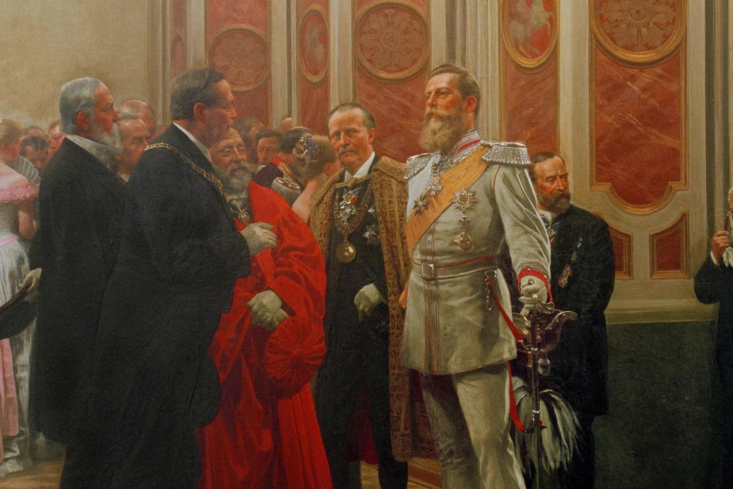 Friedrich III. bei einem Empfang im Berliner Schloss