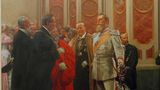 Friedrich III. bei einem Empfang im Berliner Schloss