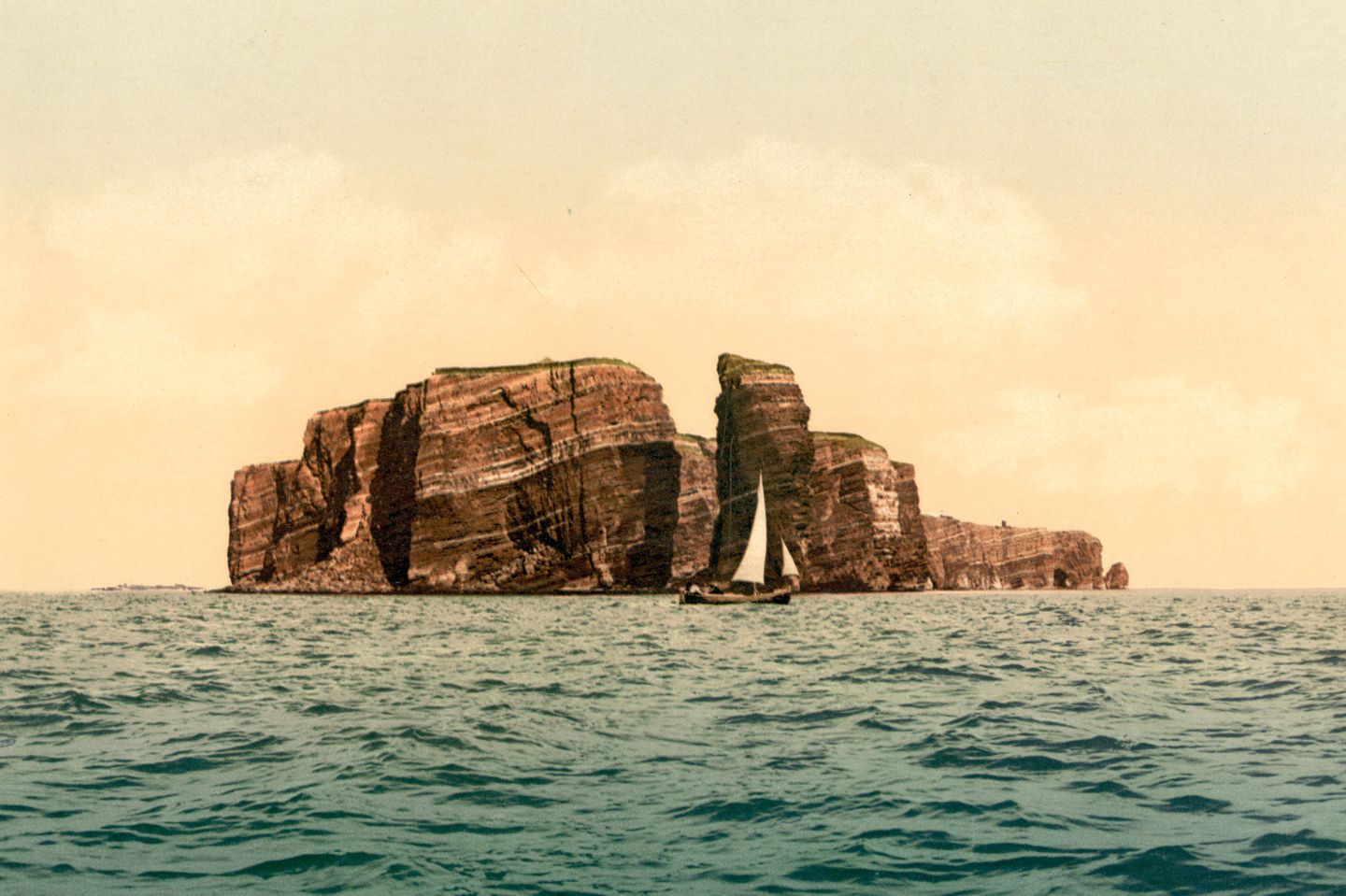 Kolorierte Aufnahme von Helgoland