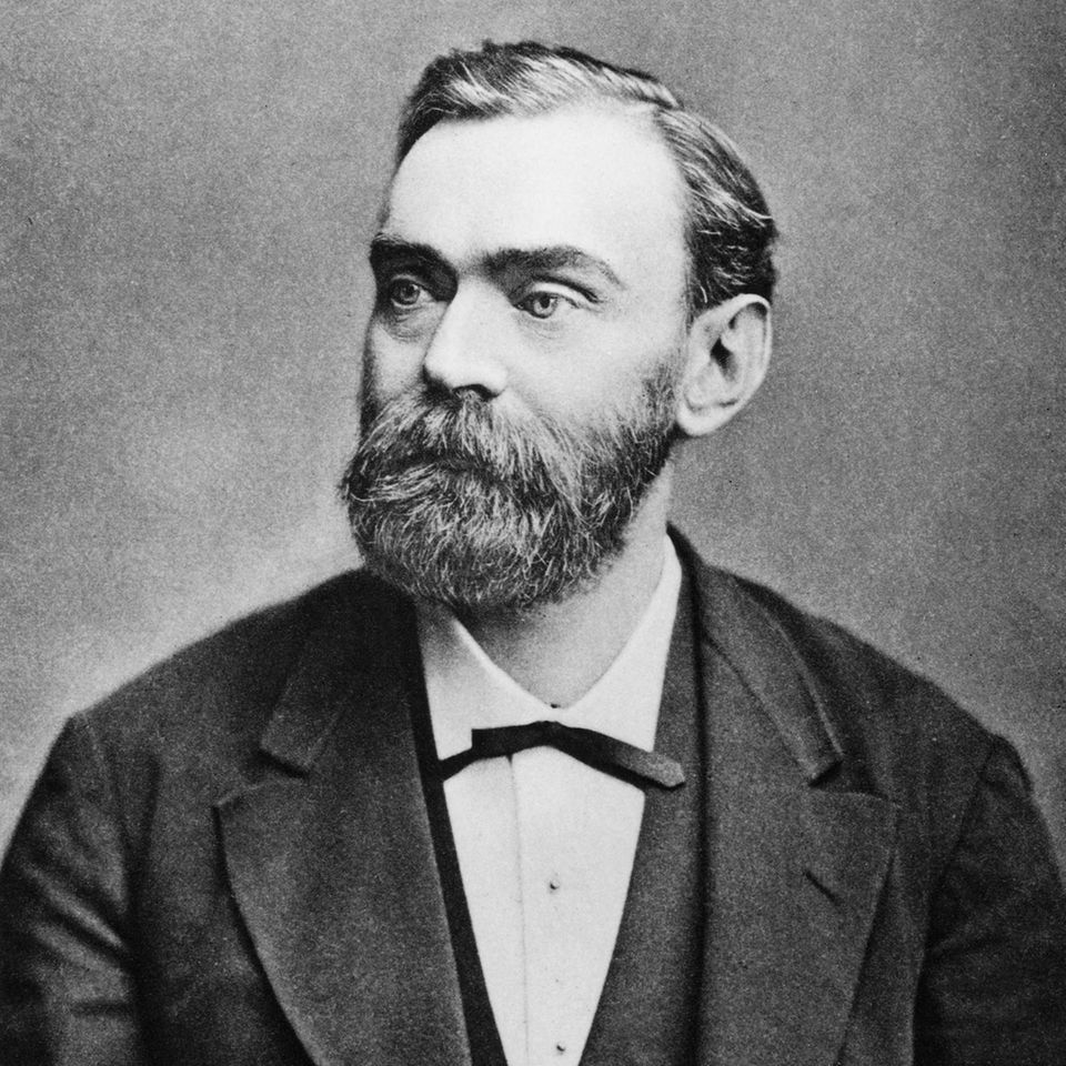 Alfred Nobel in Anzug