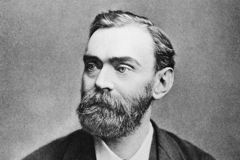 Alfred Nobel in Anzug