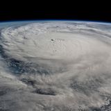 Gigantische Dimensionen: Eine Außenkamera der Internationalen Raumstation ISS fotografierte am 8. Oktober das Auge des Hurrikans "Milton"