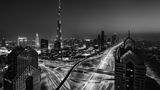 Skyline Dubai bei Nacht