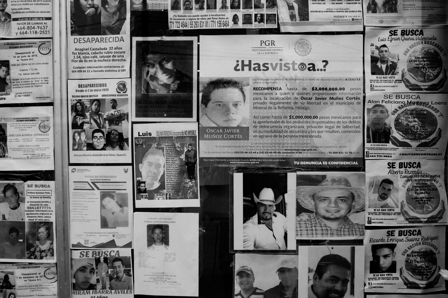 Tijuana Schwarz-weiß Fotografie: Vermisstenanzeigen