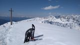 Schneelandschaft mit Schneeschuhen