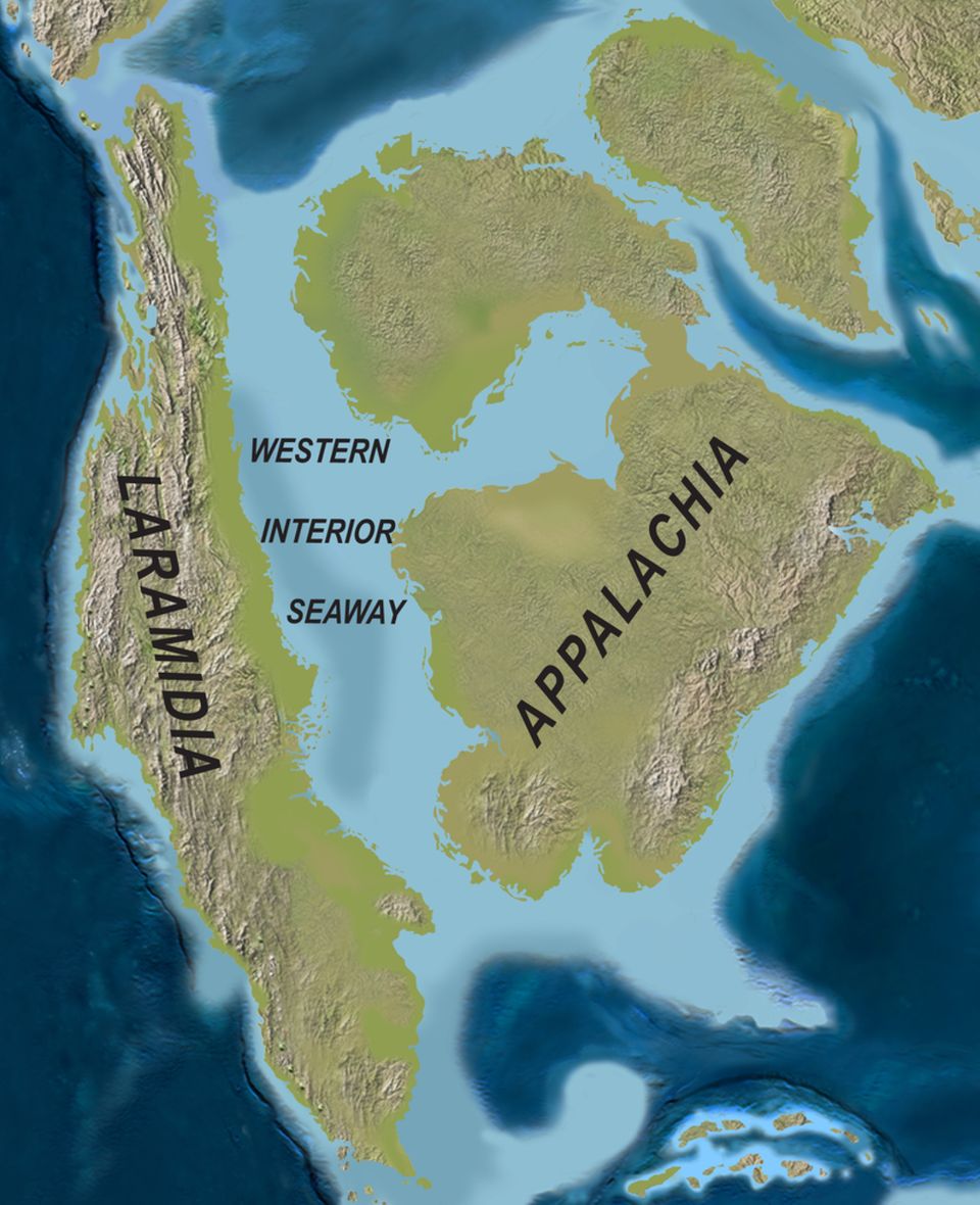 Vor 75 Millionen Jahren bedeckte ein gigantisches Binnenmeer den Westen Nordamerikas 