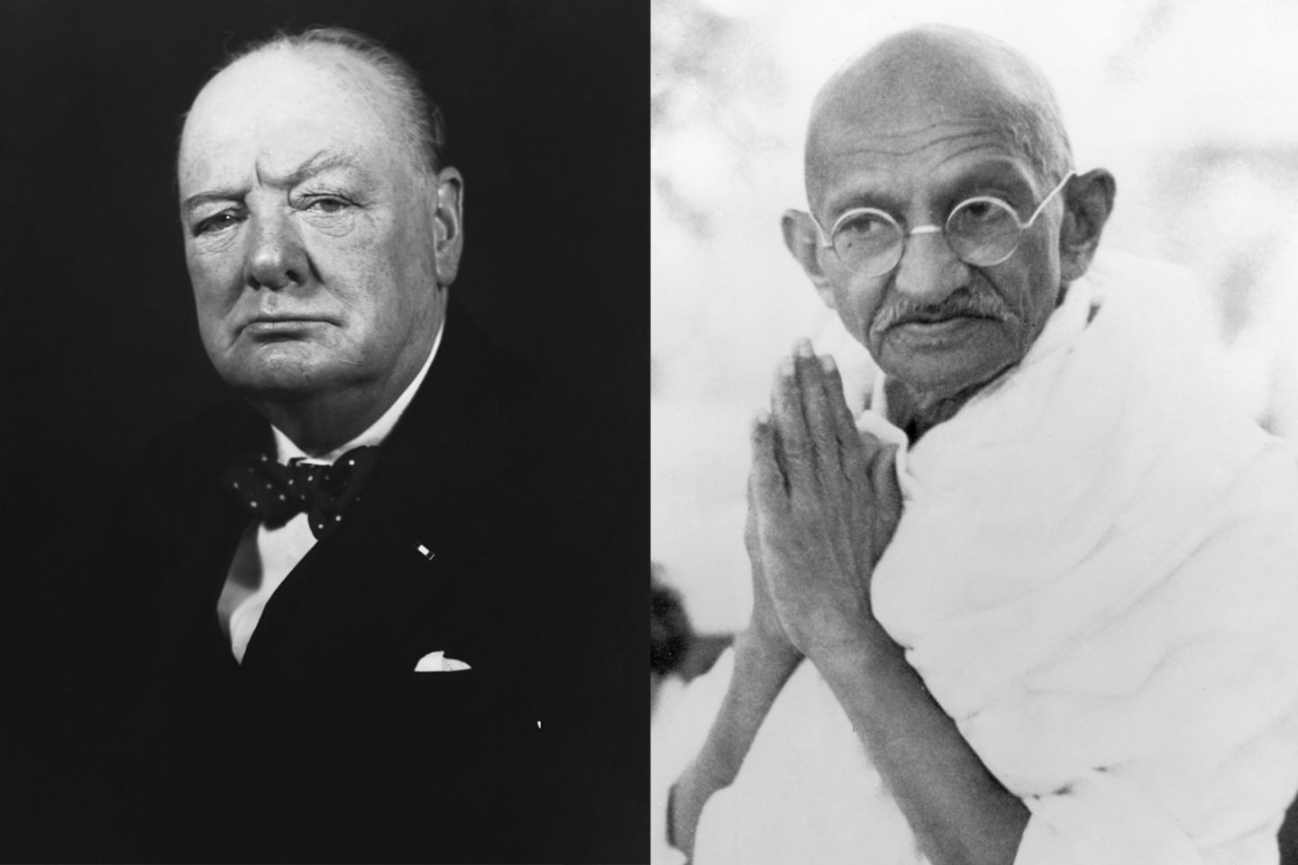 Winston Churchill und Gandhi
